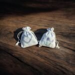 Bolsita de grano de lavanda - Lino pintado a mano